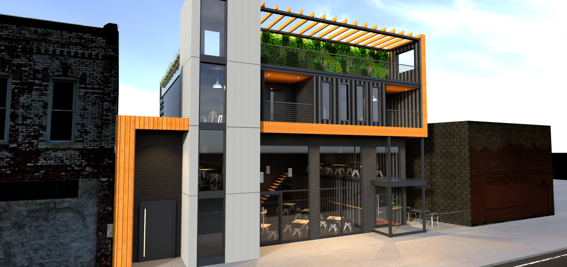 New shipping container development, SteelHaus Detroit, underway in